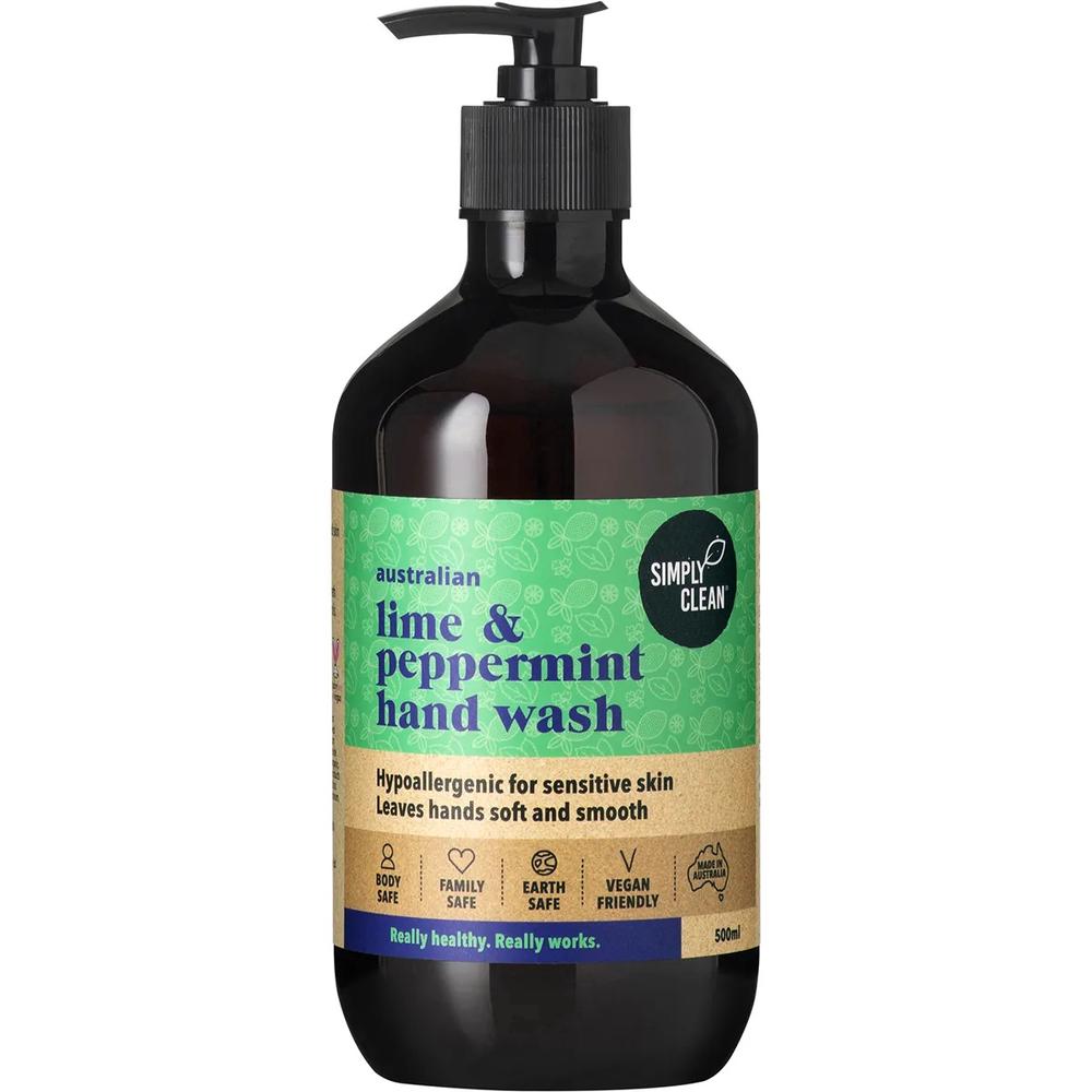 Hand Wash Lime & Peppermint - 500mL, 9342935003710