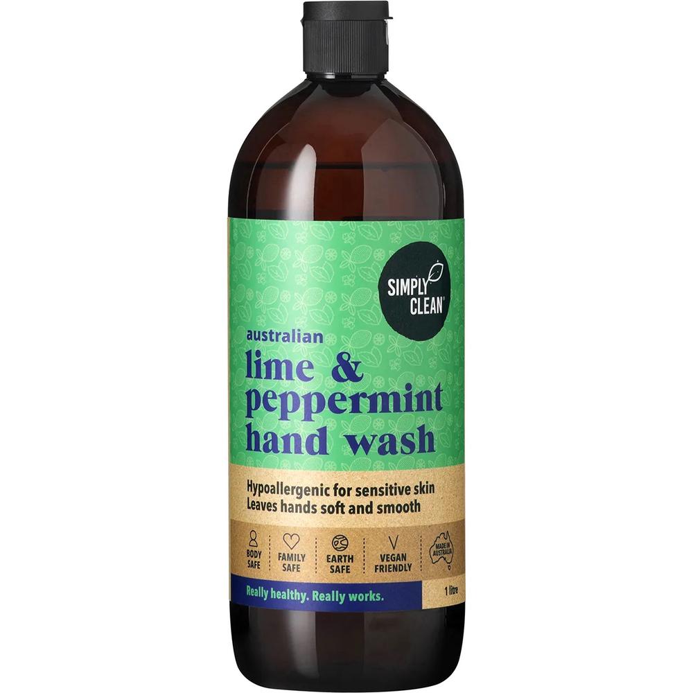 Hand Wash Lime & Peppermint - 1 Litre, 9342935003727