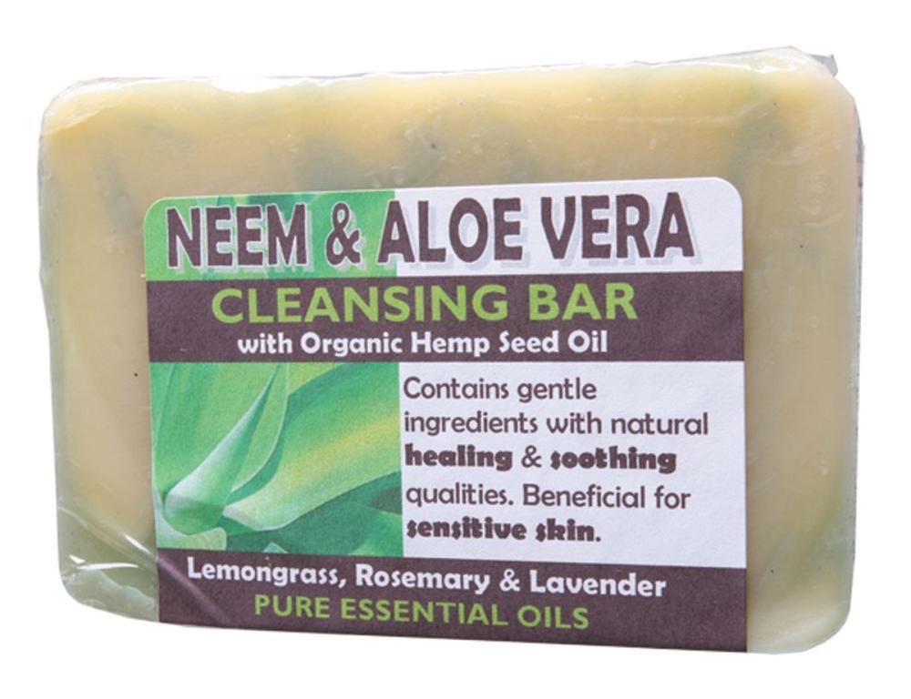 Soap Cleansing Bar Neem & Aloe Vera - 140g, 9343334000072