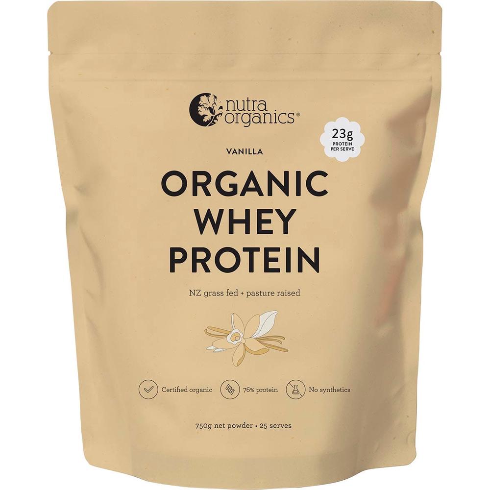 Nutra Organics Organic Whey Protein (Vanilla) - 750g, 9343723008245