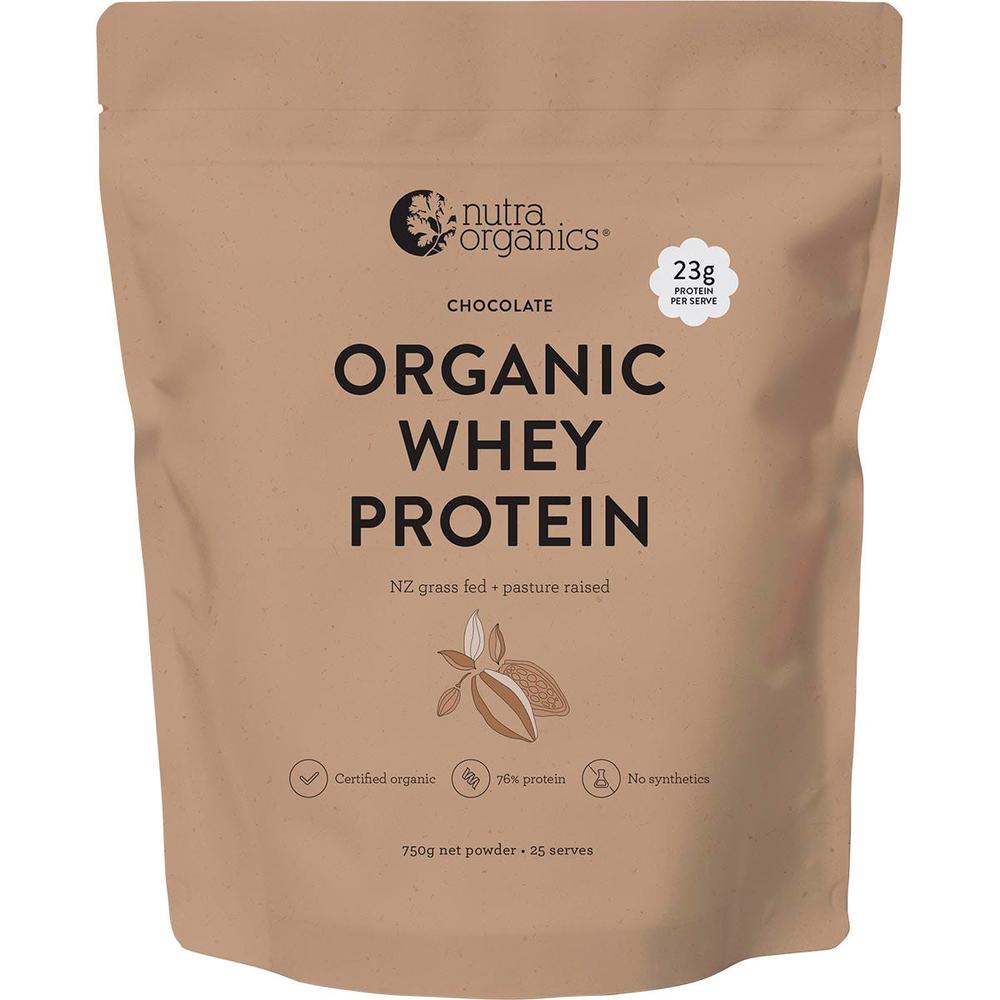 Nutra Organics Organic Whey Protein (Chocolate) - 750g, 9343723008252