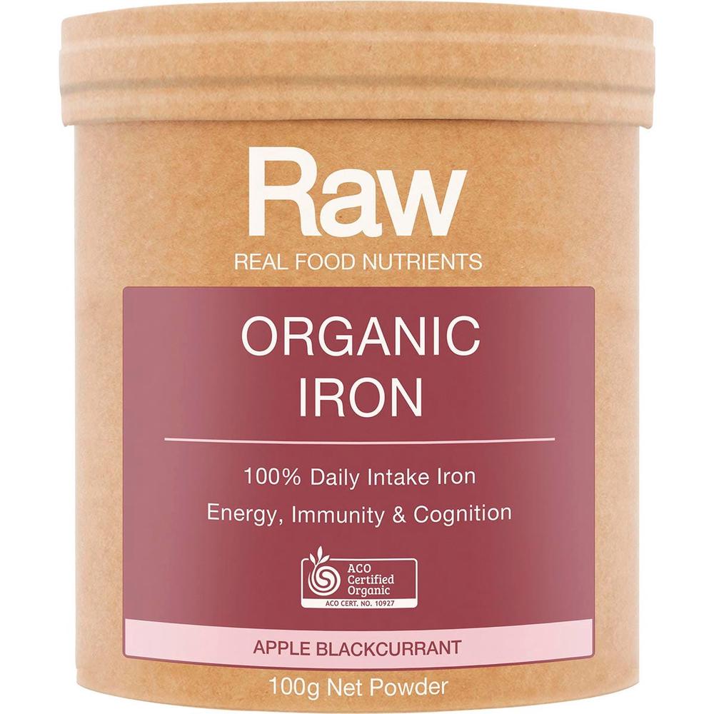 Raw Organic Iron Apple Blackcurrant - 100g, 9344060003856