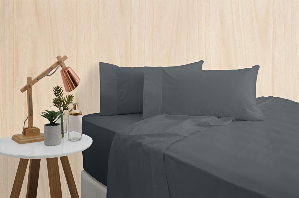 Bamboo Cotton Sheet Set (Charcoal), 9345709056837