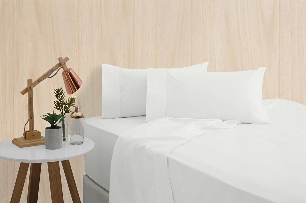 Bamboo Cotton Sheet Set (White), 9345709056943