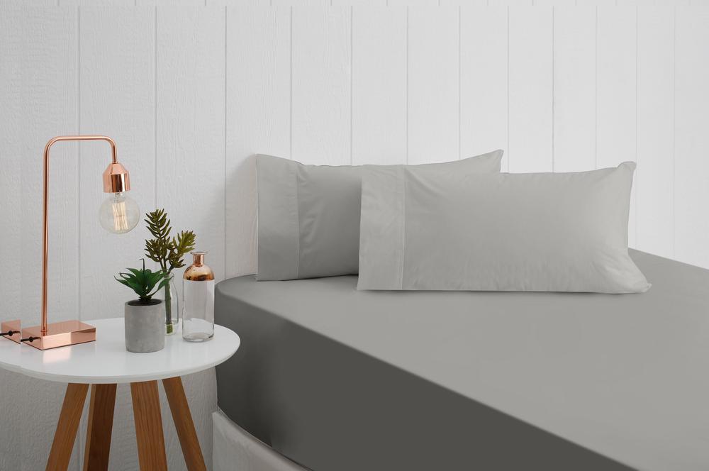 100% Cotton Fitted Sheet (Pewter), 9345709059142