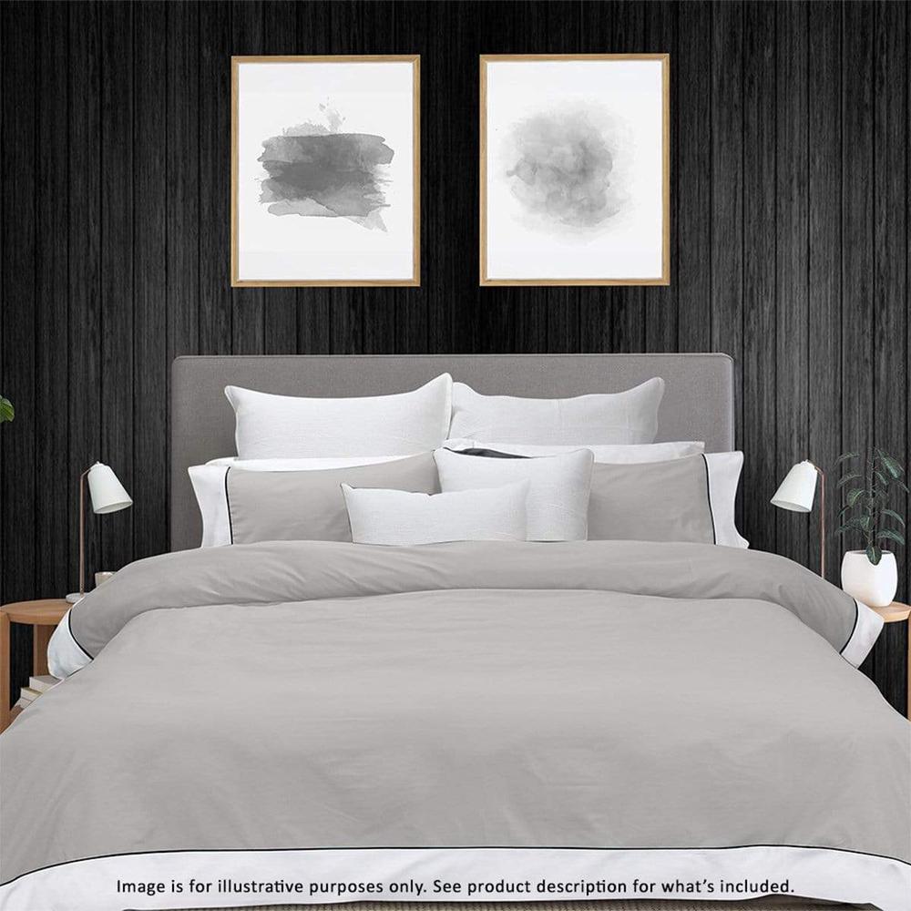 250TC Breathe Cotton Quilt Cover Set (Pewter), 9345709093023