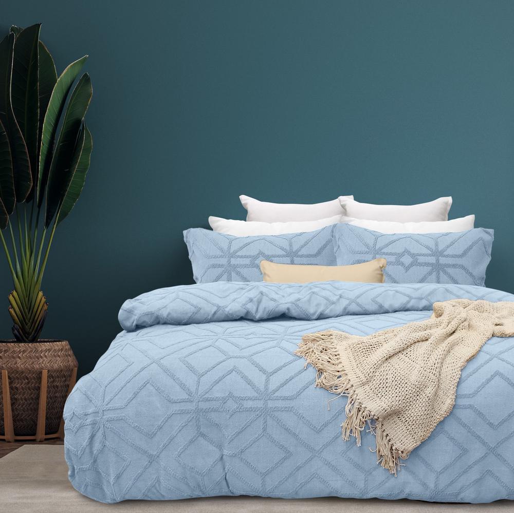 Bas Phillips Kalinda Tufted Quilt Cover Set (Coast Blue) Queen Buy