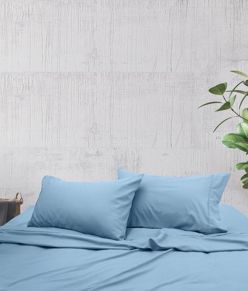 Odyssey Living Thermal Flannel Solid Sheet Set (Coast Blue) - Single, 9345709117781