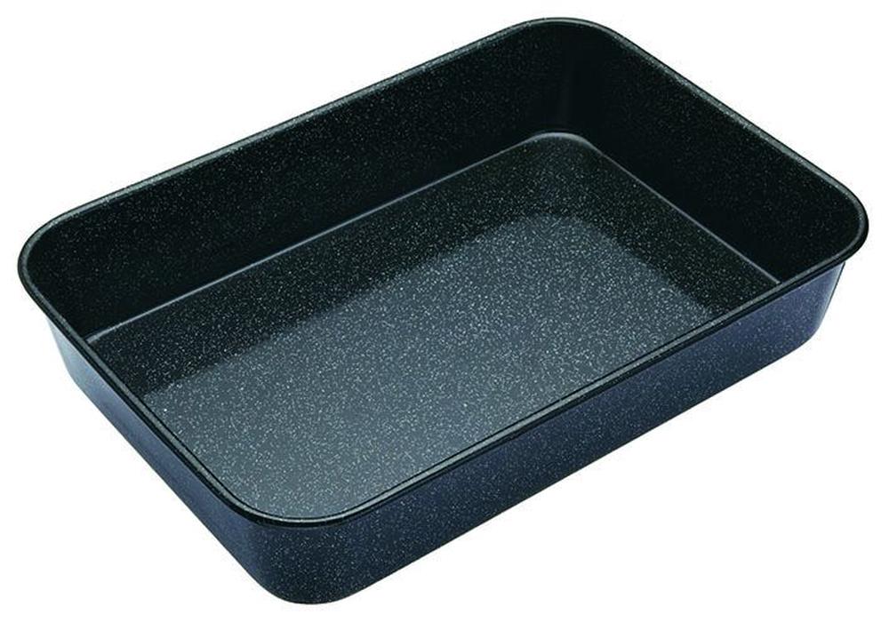 MasterPro Professional Vitreous Enamel Roasting Pan 34 x 26 x 7.5cm
