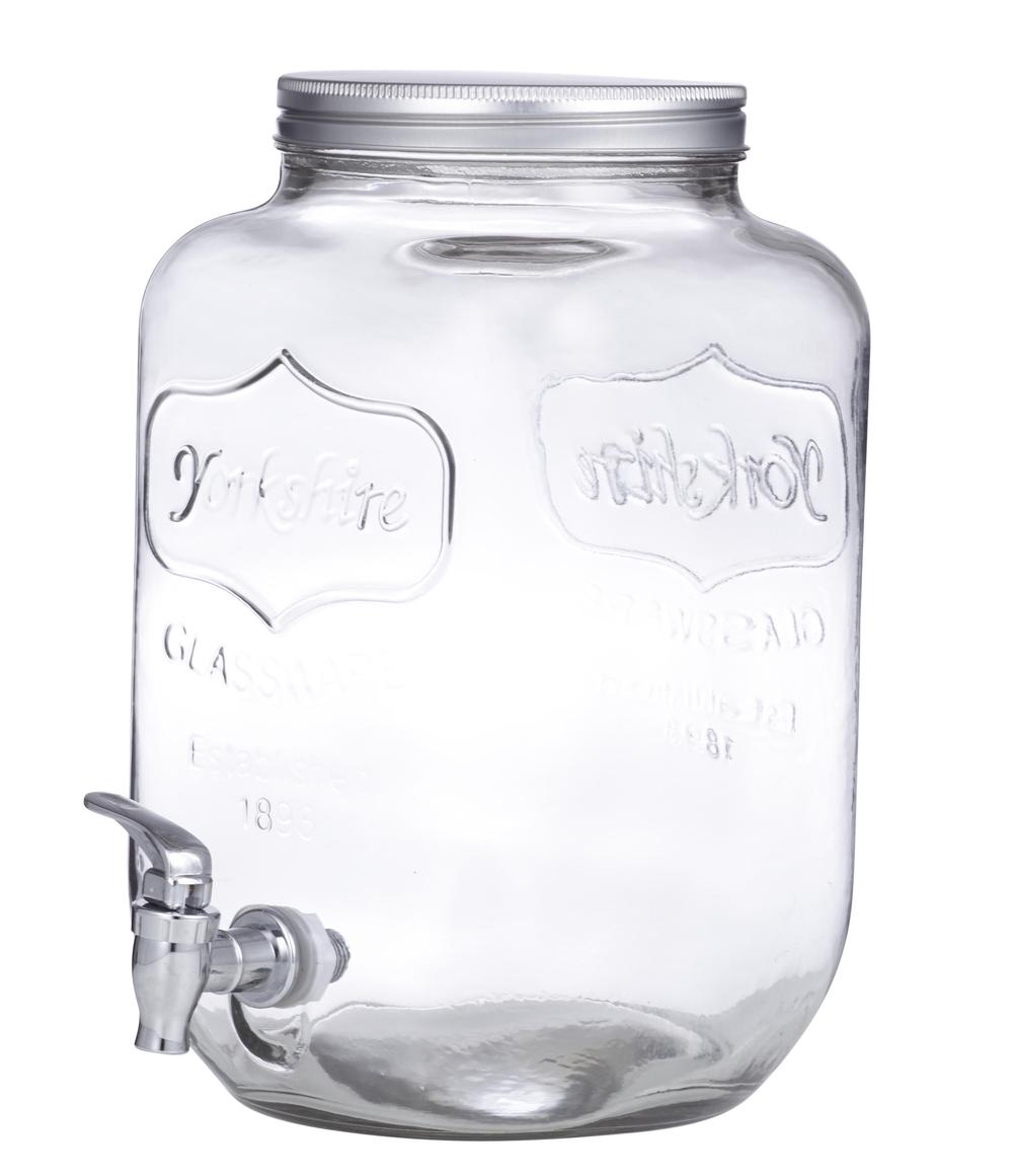 Davis & Waddell Retro Beverage Dispenser with Spout (Clear/Silver) 7