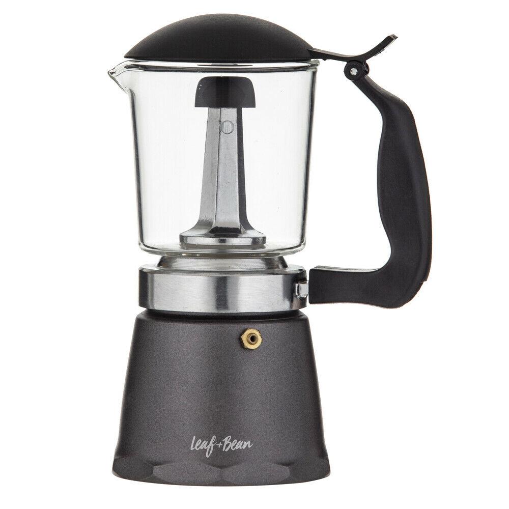 Leaf & Bean Padua Glass Stovetop Espresso Maker 3 Cup Buy online at