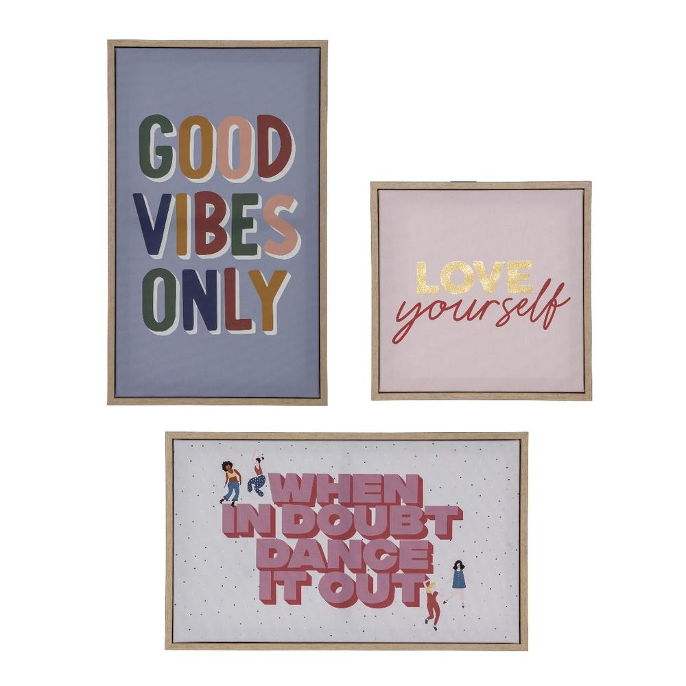 Affirmations Wall Decor, Set of 3, 9345869255729