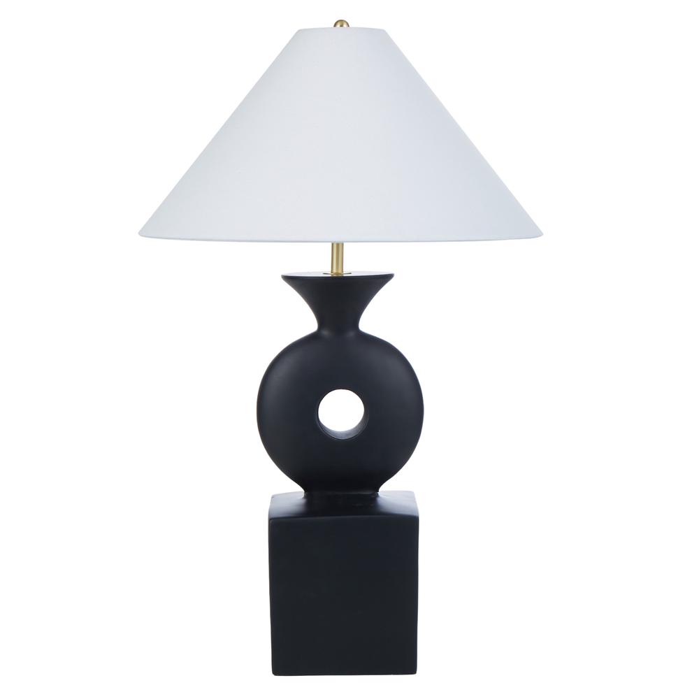 Amalfi Sculptural Ceramic Table Lamp (Black/White) - 36x36x55cm, 9345869288819