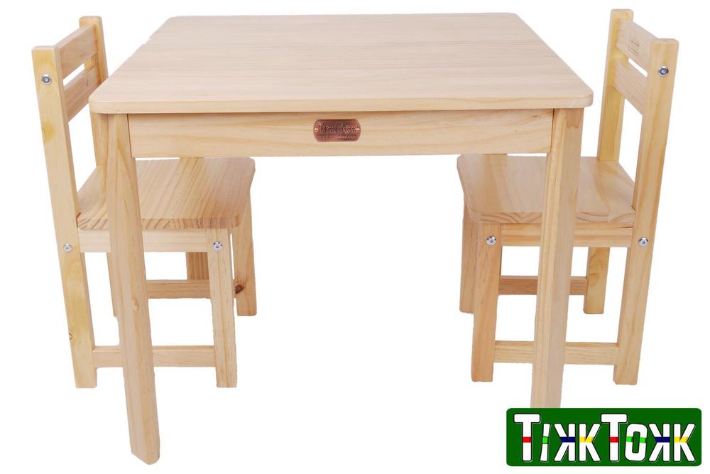 Little Boss Art Square Table & Chair Set (Natural), 9346460000275