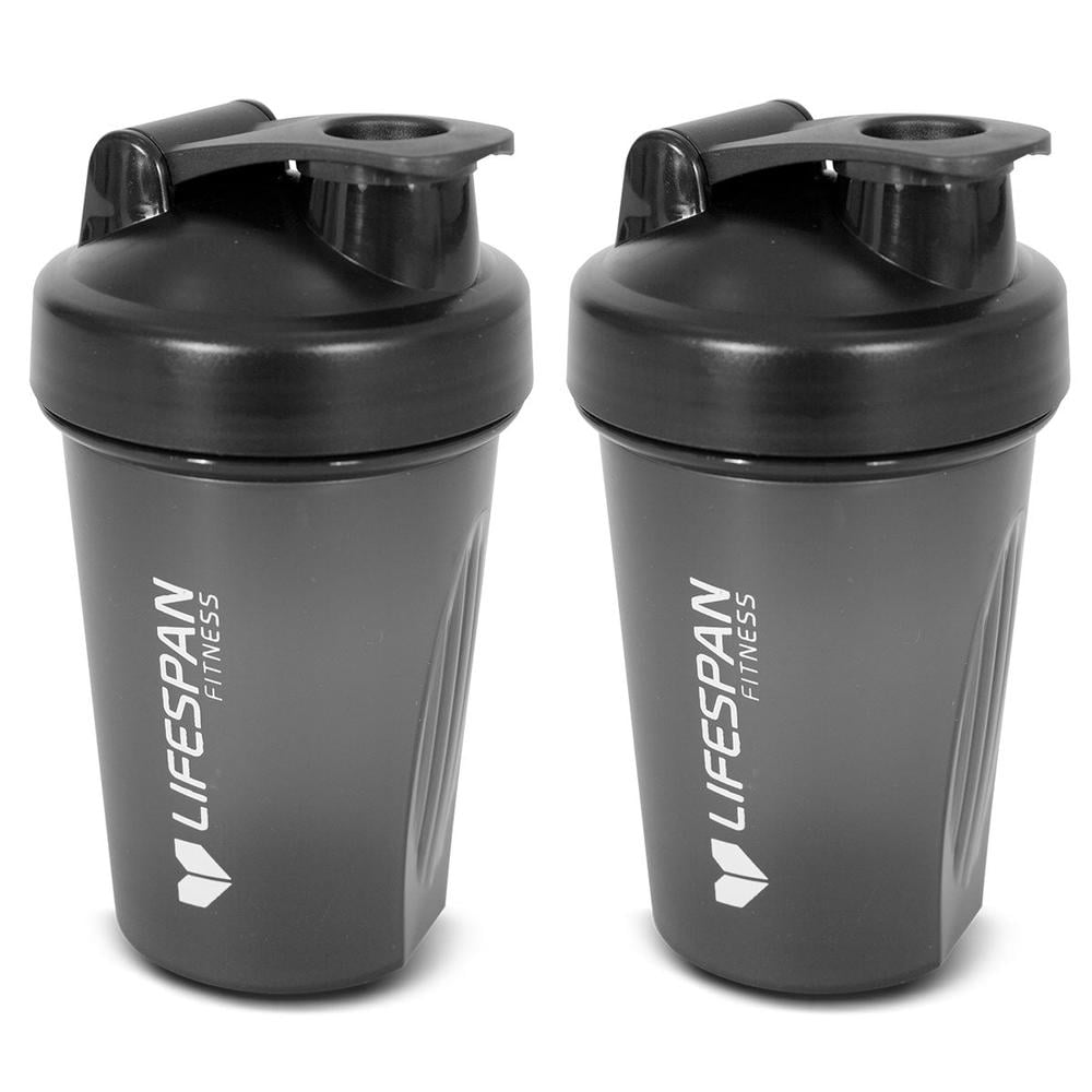 Lifespan Fitness Shaker Bottle, Pack of 2 (Black) - 500mL by Lifespan Fitness - ISBN: 9347166065001