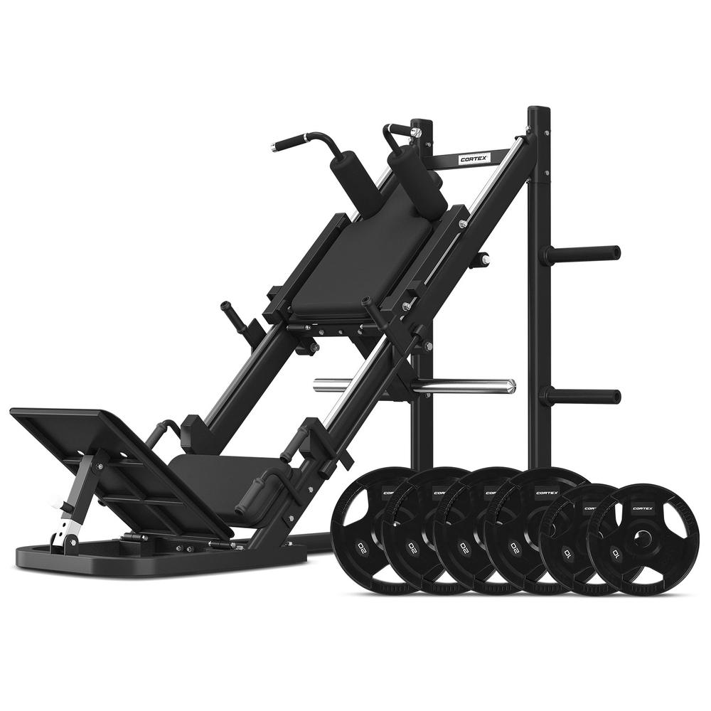 Cortex LP-10 45 Degree Leg Press/Hack Squat with 100kg Olympic Tri-Grip Weight Plate Set by Cortex - ISBN: 9347166068798