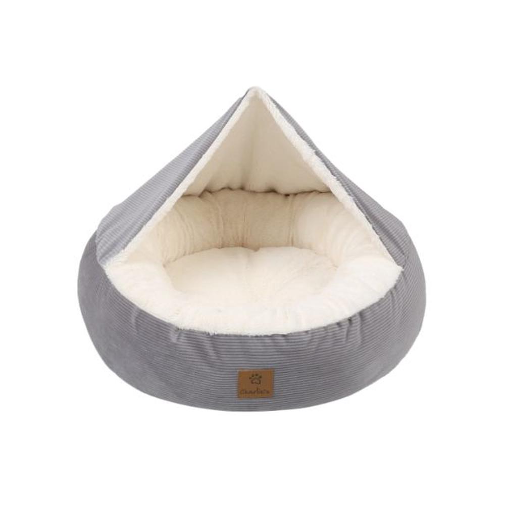 Hooded Corduroy Snookie Pet Nest (Grey), 9347563005846
