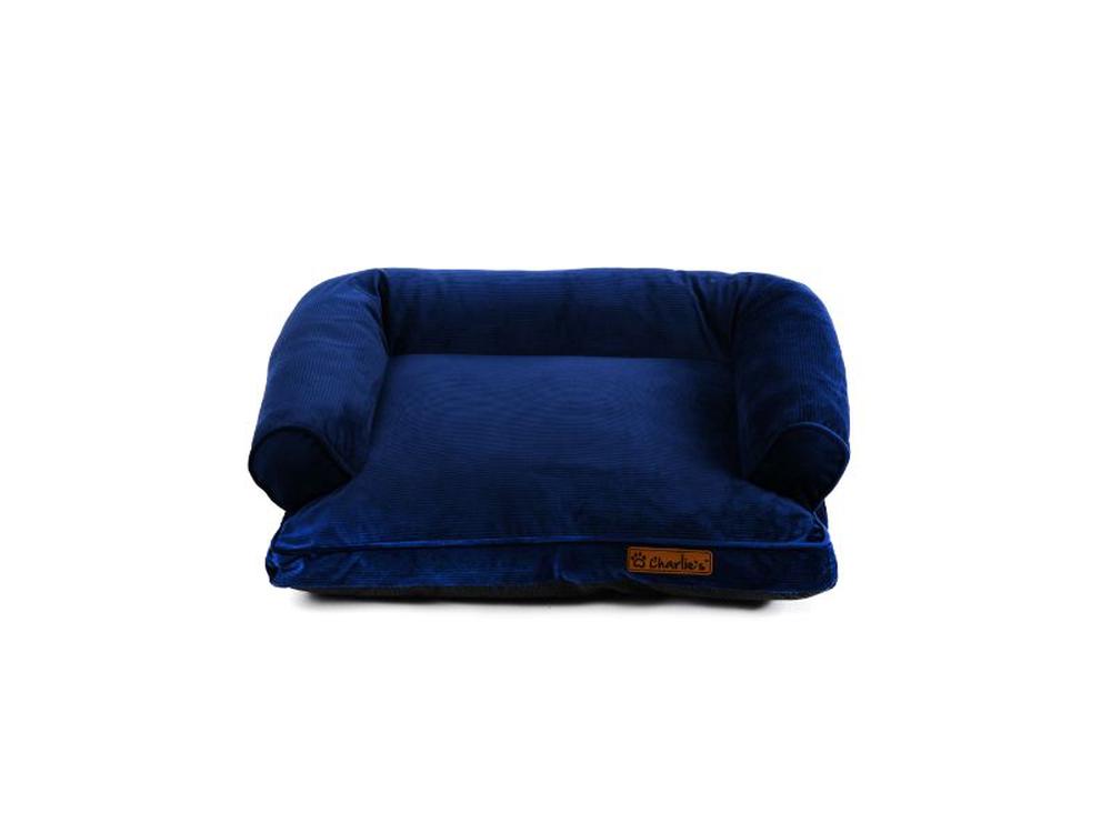 Charlie's Pet Corduroy Pet Sofa Bed (Navy) - Small, 9347563006171