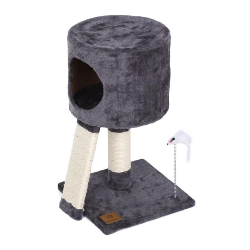 Charlie's Pet Cat Tree Cubby with Scratching Slope (Charcoal), 9347563006508