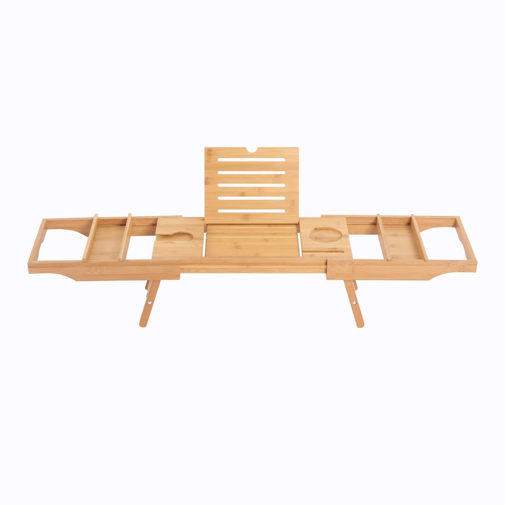 Sherwood Home Bamboo Bed and Bathtub Caddy Tray with Support Frame - 75.5x25.5x6cm by Sherwood - ISBN: 9347563007345