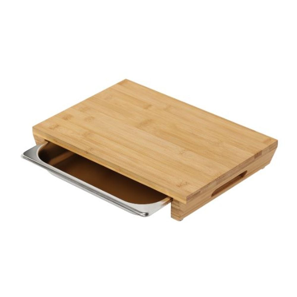 Gourmet Kitchen Bamboo Cutting Board with Stainless Steel Tray by Gourmet Kitchen - ISBN: 9347563007369