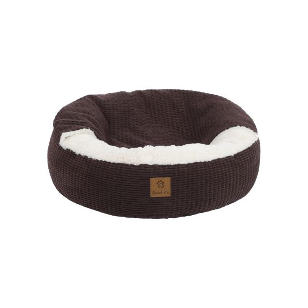 Charlie's Pet Snookie Hooded Calming Dog Bed (Latte) - Small, 9347563007536