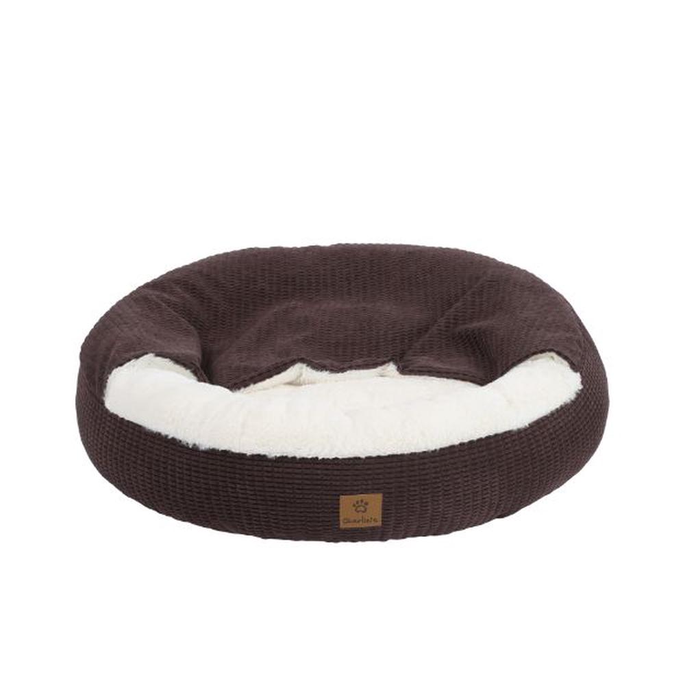 Charlie's Pet Snookie Hooded Calming Dog Bed (Latte) - Medium, 9347563007543