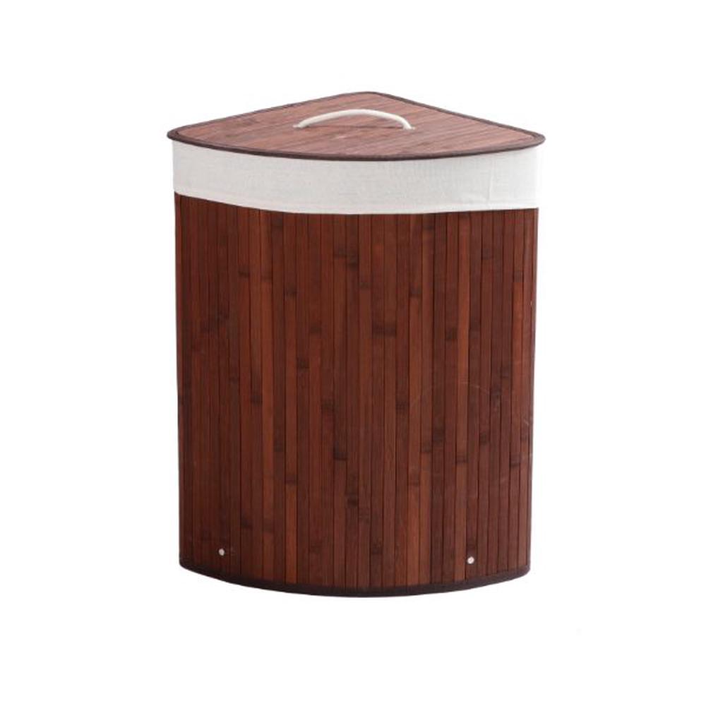 Home Corner Folding Bamboo Laundry Hamper (Brown), 9347563008083