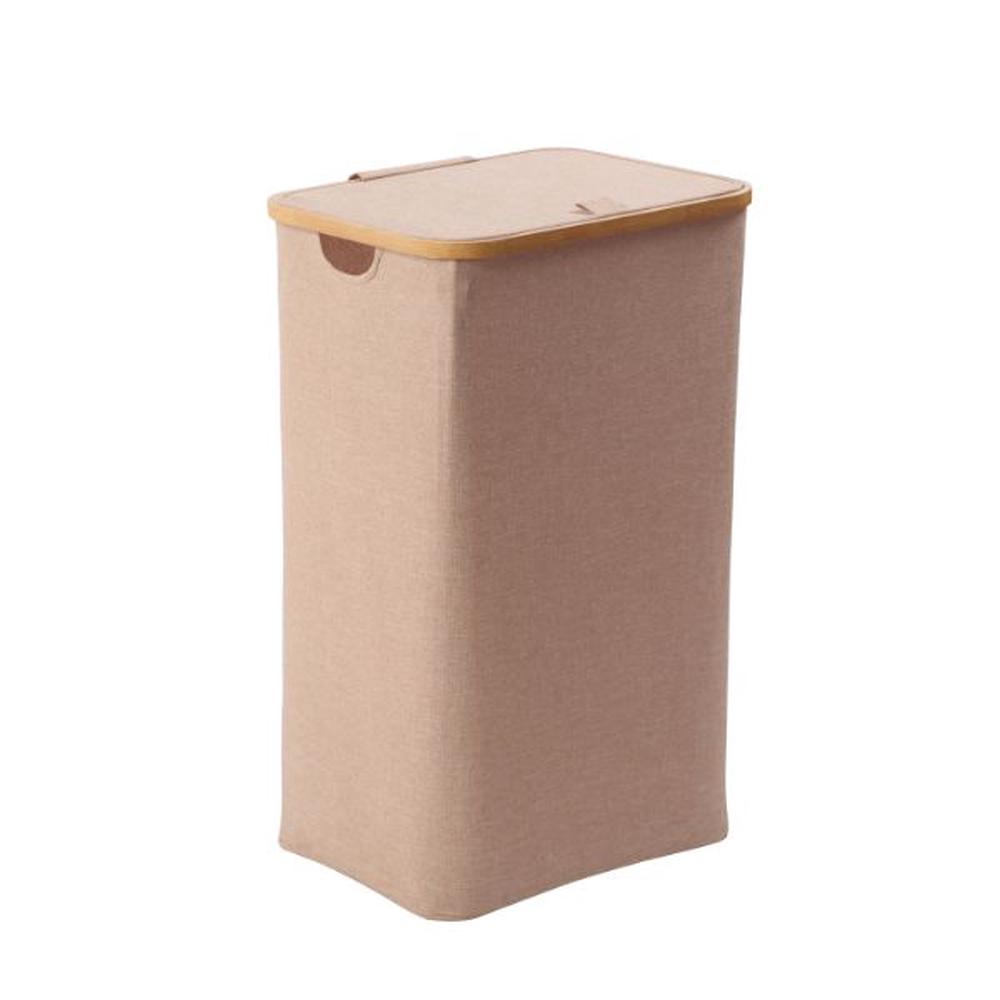 Sherwood Home Linen And Bamboo Laundry Hamper With Cover Rose Gold Tall Rectangular Buy Online At The Nile