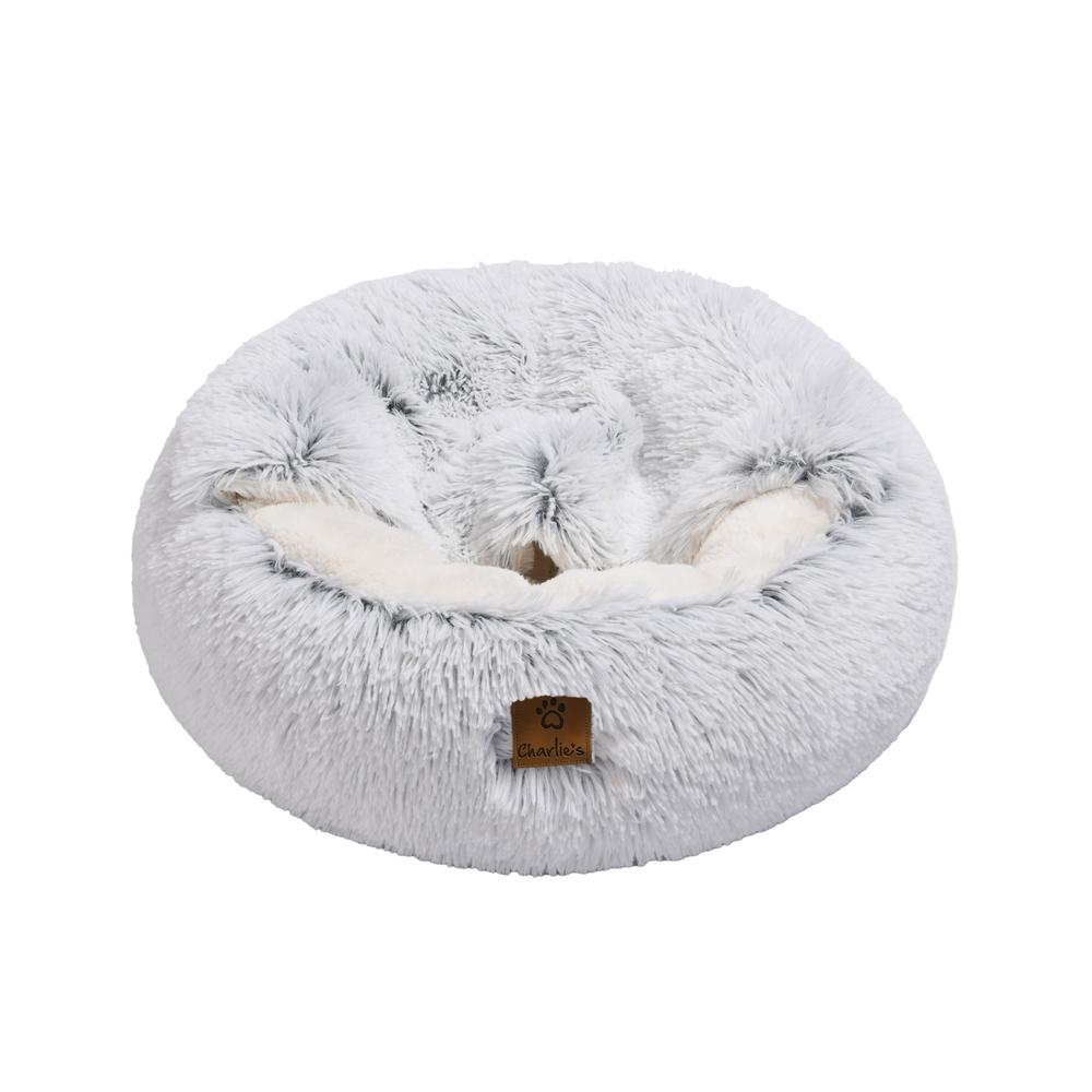 Hooded Pet Nest Bed (White), 9347563008311
