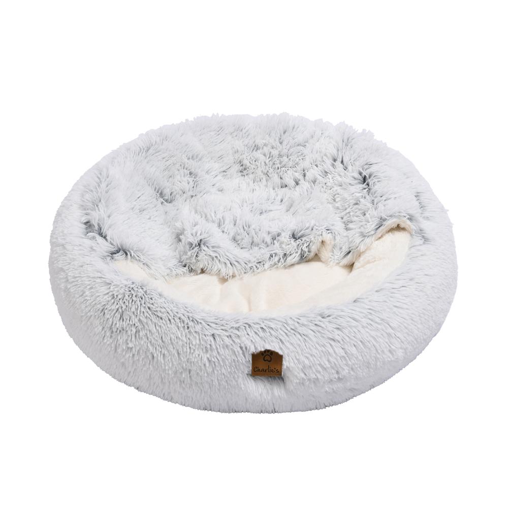 Hooded Pet Nest Bed (White), 9347563008328