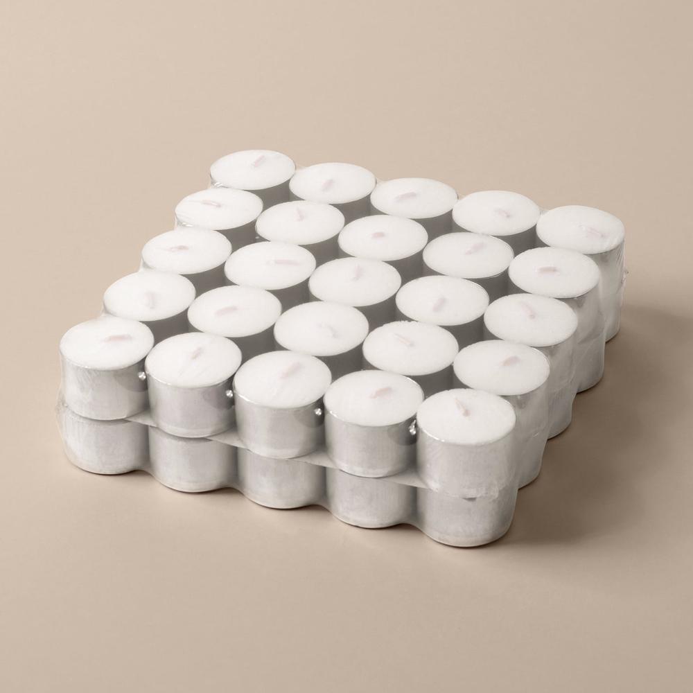 Aluminum Cup Tealight Candle, Set of 50, 9347563009943
