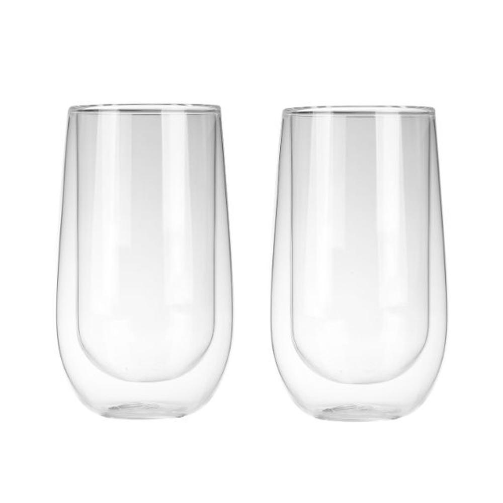 Sherwood Home Double Wall Coffee Glass, Set of 2 Cups - 400mL, 9347563010307