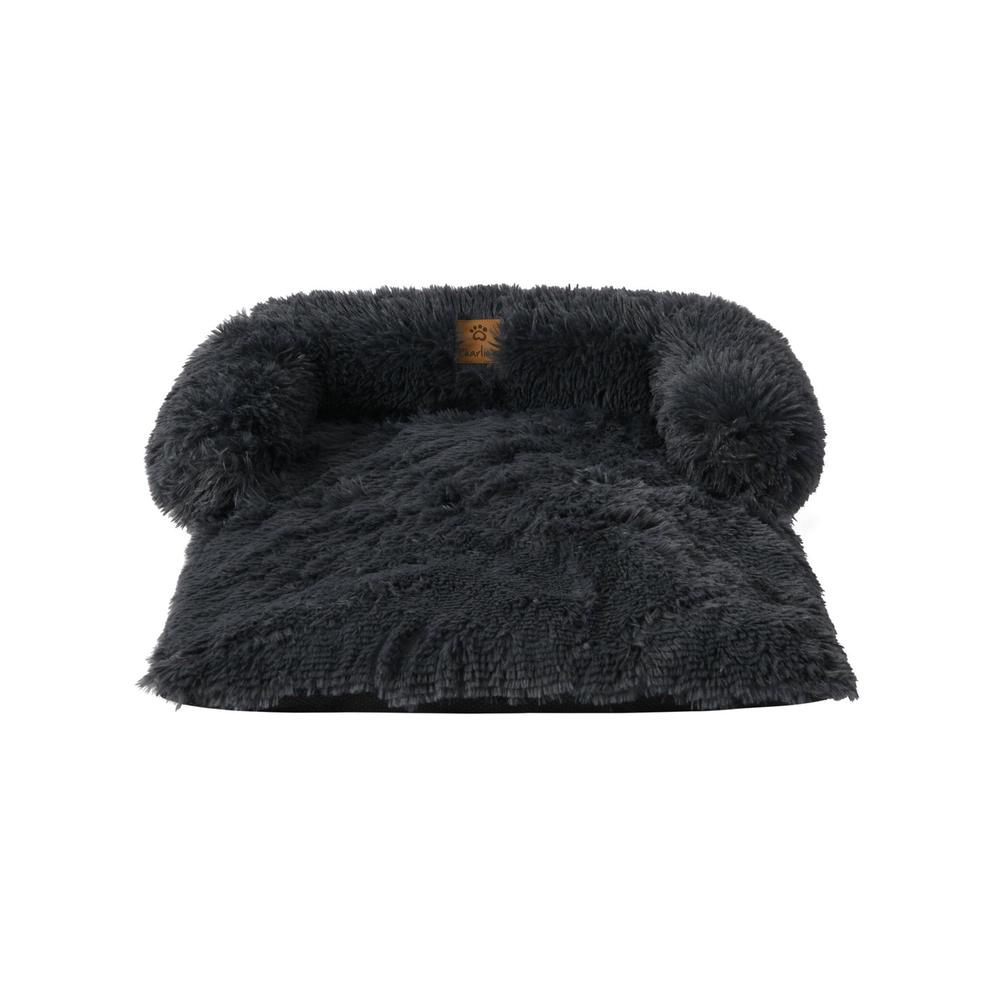 Shaggy Faux Fur Sofa Bed (Charcoal), 9347563010383