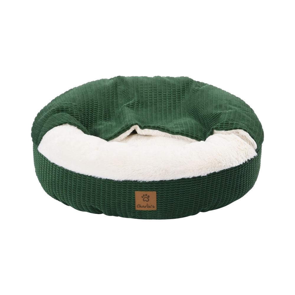 Charlie's Pet Cushioned Hooded Nest (Eden Green) - Small, 9347563011144