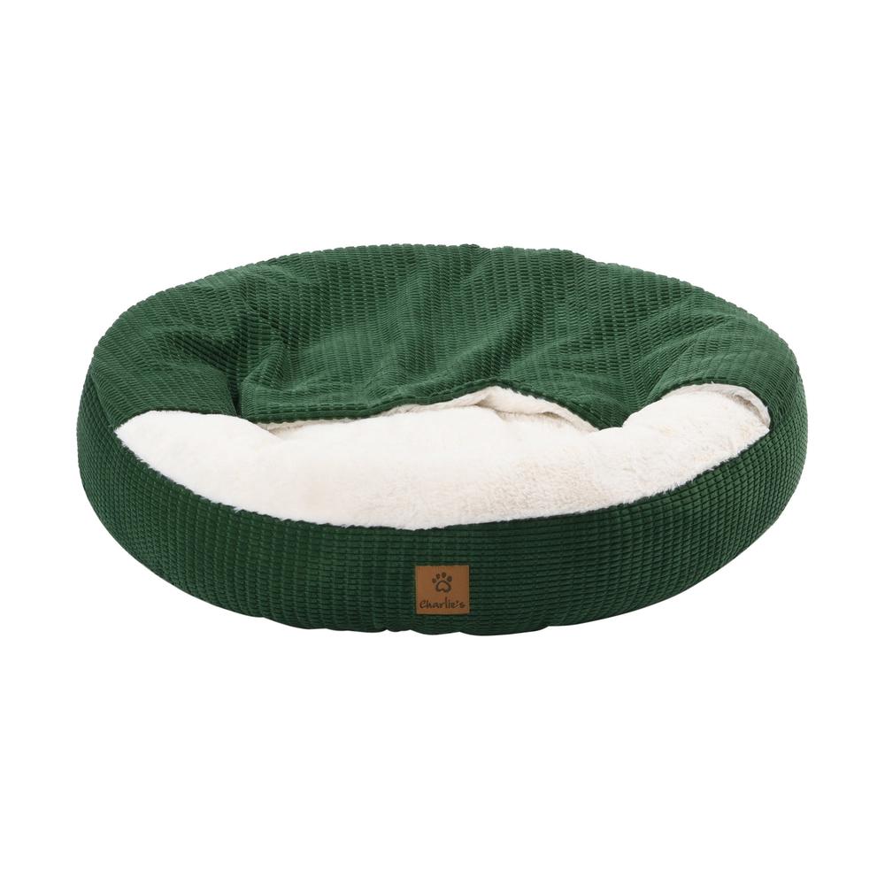 Charlie's Pet Cushioned Hooded Nest (Eden Green) - Medium, 9347563011151