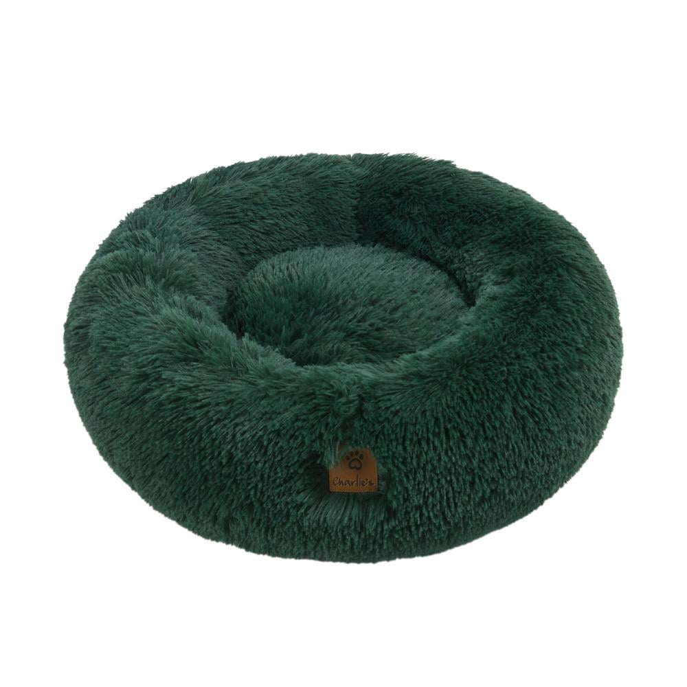 Donut Faux Fur Calming Pet Nest (Eden Green) - Large, 9347563011229