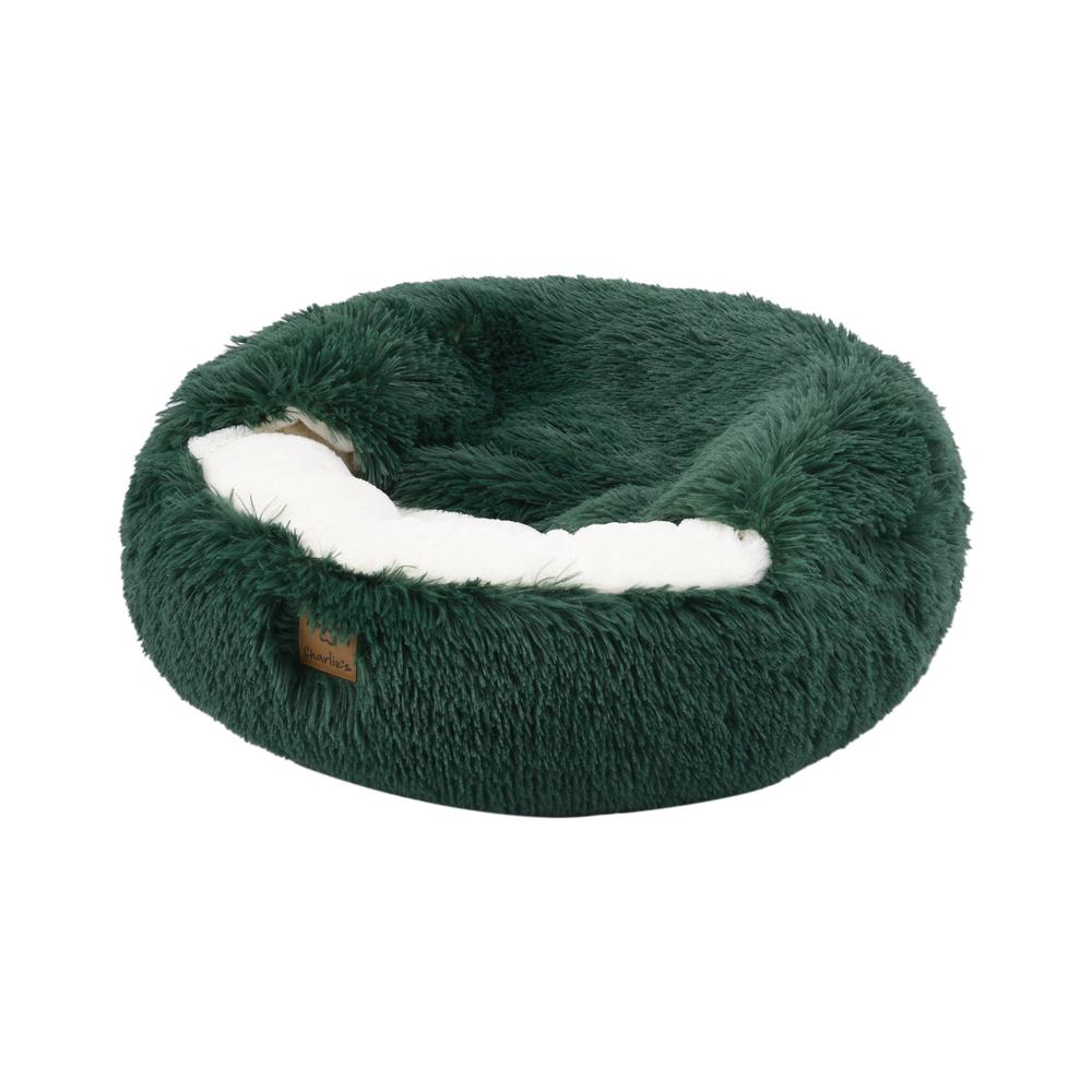 Snookie Faux Fur Hooded Pet Nest (Eden Green), 9347563011274