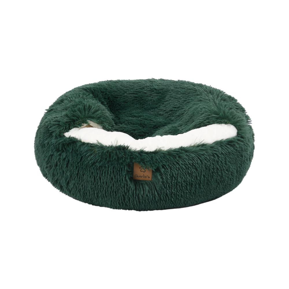 Snookie Faux Fur Hooded Pet Nest (Eden Green), 9347563011281