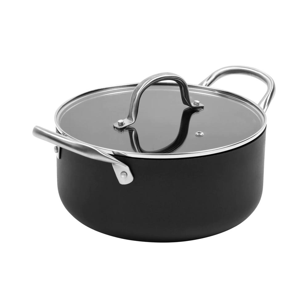 Gourmet Kitchen Meteore Non-Stick Casserole with Flat Lid - 24cm, 9347563012868