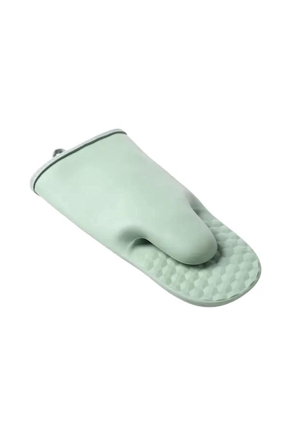 Gourmet Kitchen Modern Silicone Oven Mitt (Sage Honeycomb), 9347563014336
