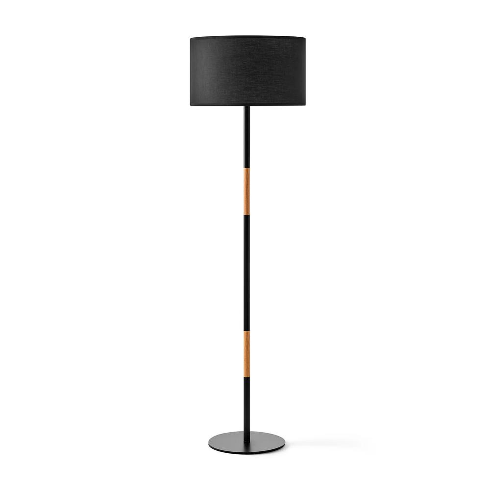Maddison Wood Accent Floor Lamp (Black), 9347563020672