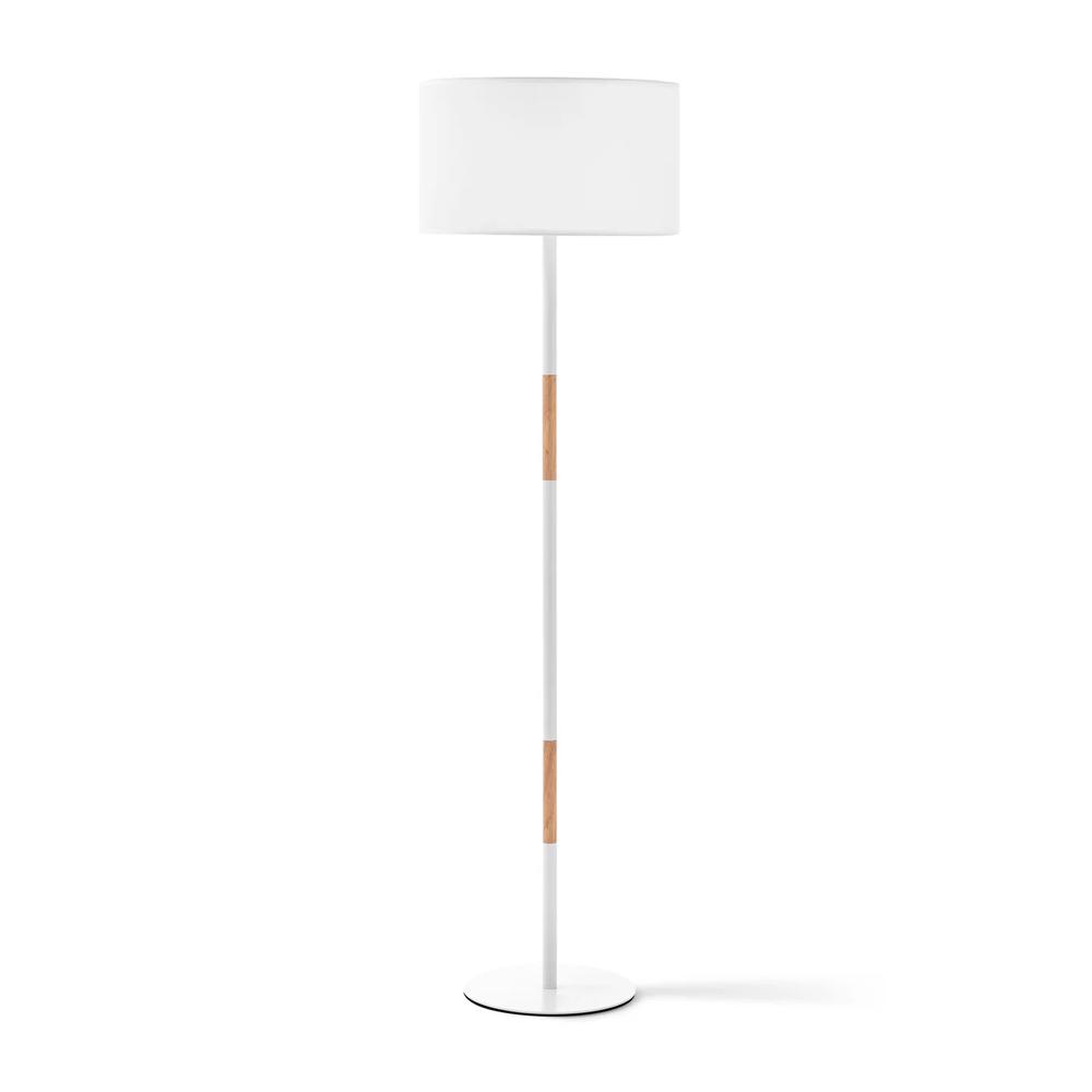 Maddison Wood Accent Floor Lamp (White), 9347563020689