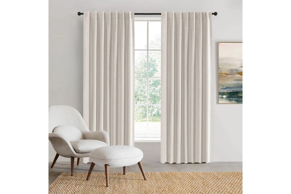 Sherwood Home 100% Blockout Concealed Tab Top Curtain Pair (Porcelain) - 135x223cm by Sherwood - ISBN: 9347563020955