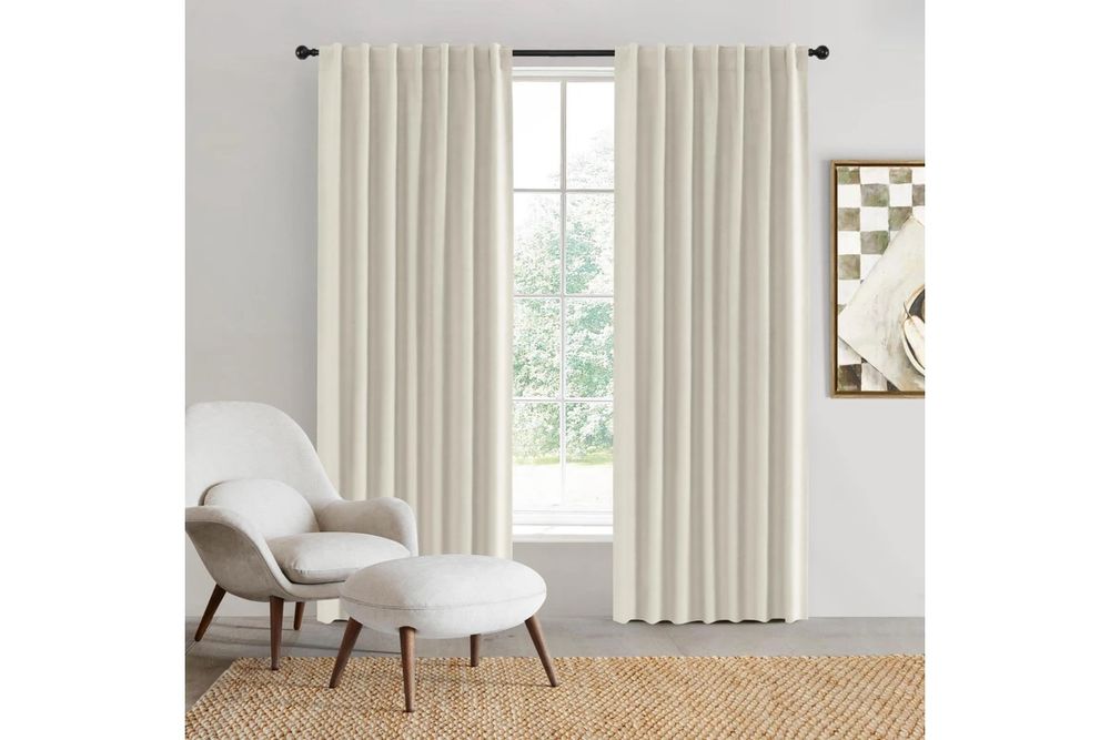 Sherwood Home 100% Blockout Concealed Tab Top Curtain Pair (Oatmeal) - 90x223cm by Sherwood - ISBN: 9347563021075