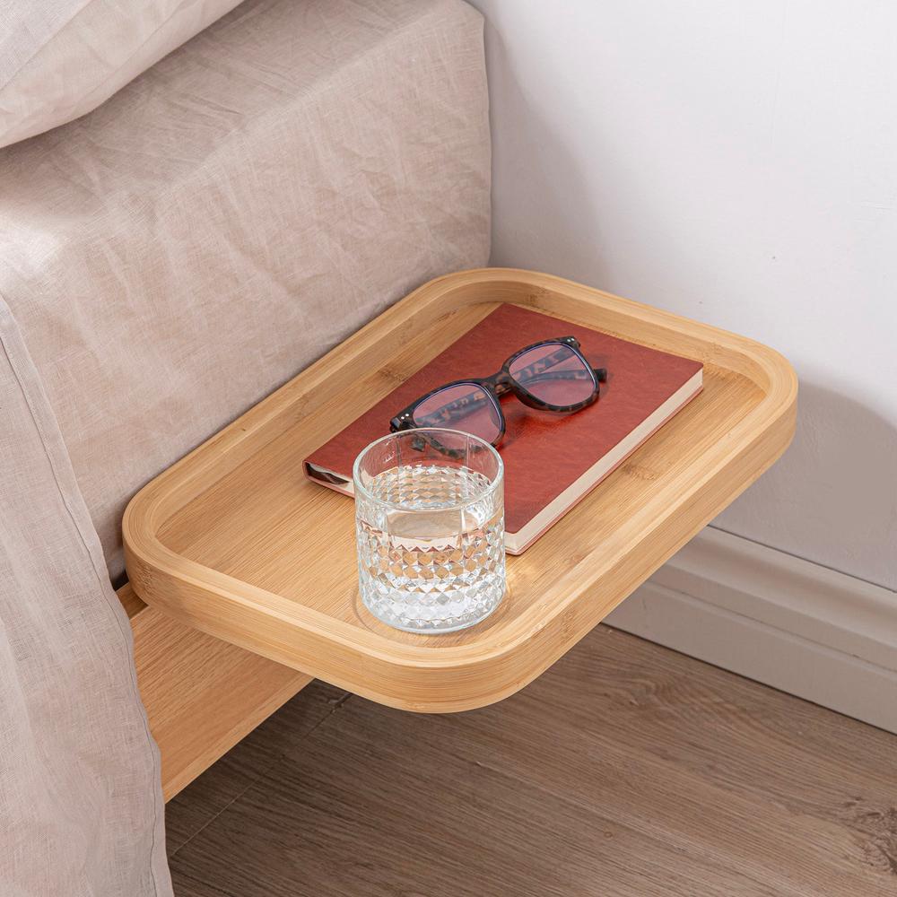Sherwood Japandi Bamboo Floating Bedside Table, 9347563021334