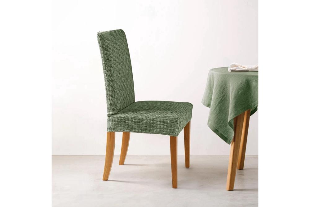 Sherwood Faux Linen Stretch Fit Chair Cover (Eden Green), 9347563021341