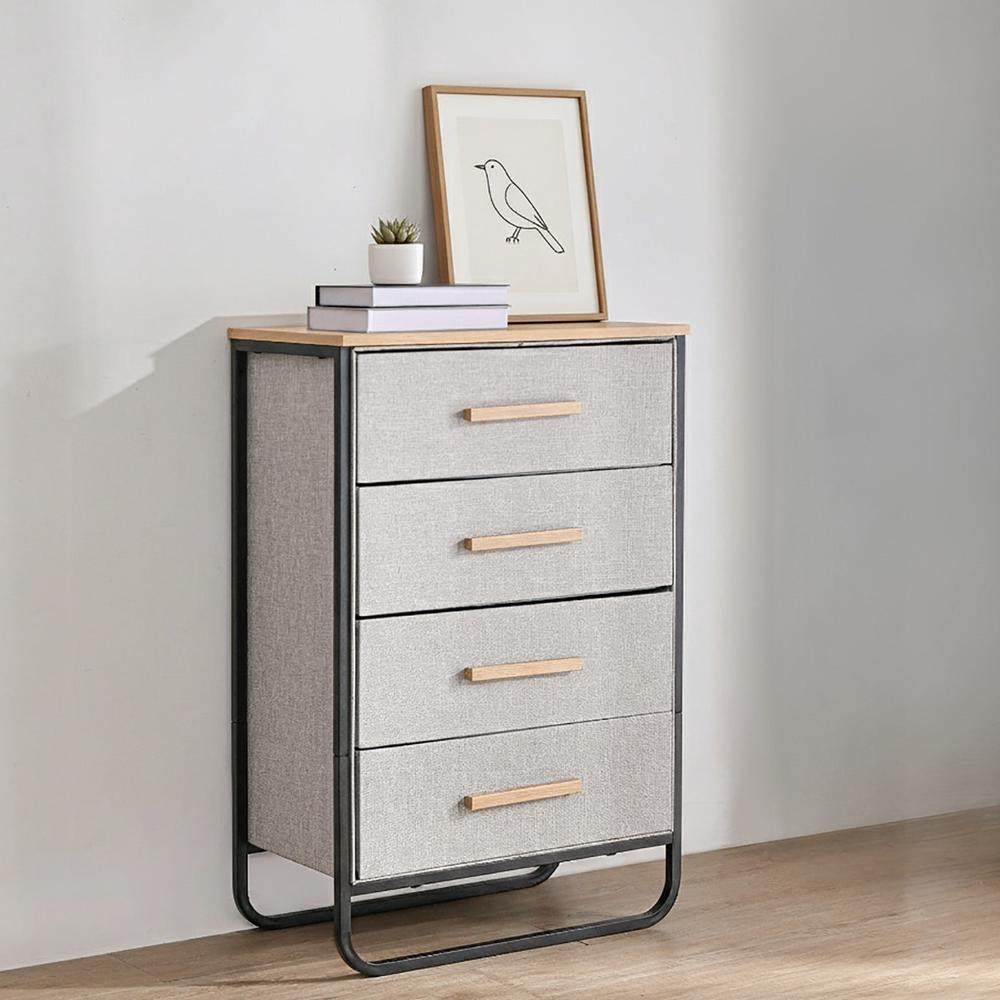 Sherwood Selene 3 Drawer Fabric Dresser - 60x35x92cm, 9347563021969