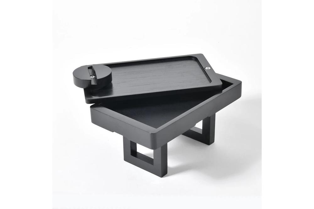 Sherwood Japandi Armrest Sofa Tray Table (Black), 9347563022072