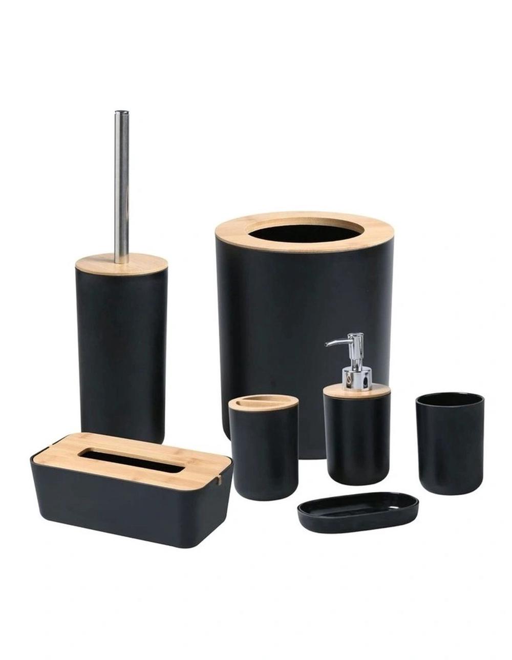 Takara Takae Bathroom Basics Full Set, 7 Piece (Black), 9347563022515